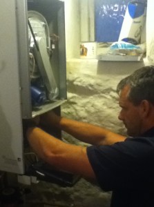 Pete fixing a boiler